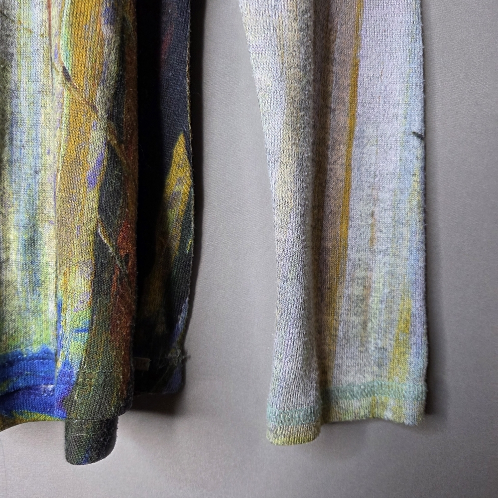 French Dressing Jeans Artistic Multicolor Cowl Neck Sweater - Picture 6 of 8